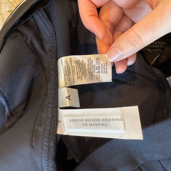 NWT Ann Taylor Straight Black Trousers Dress Pants 0P Curvy Fit - Picture 5 of 8